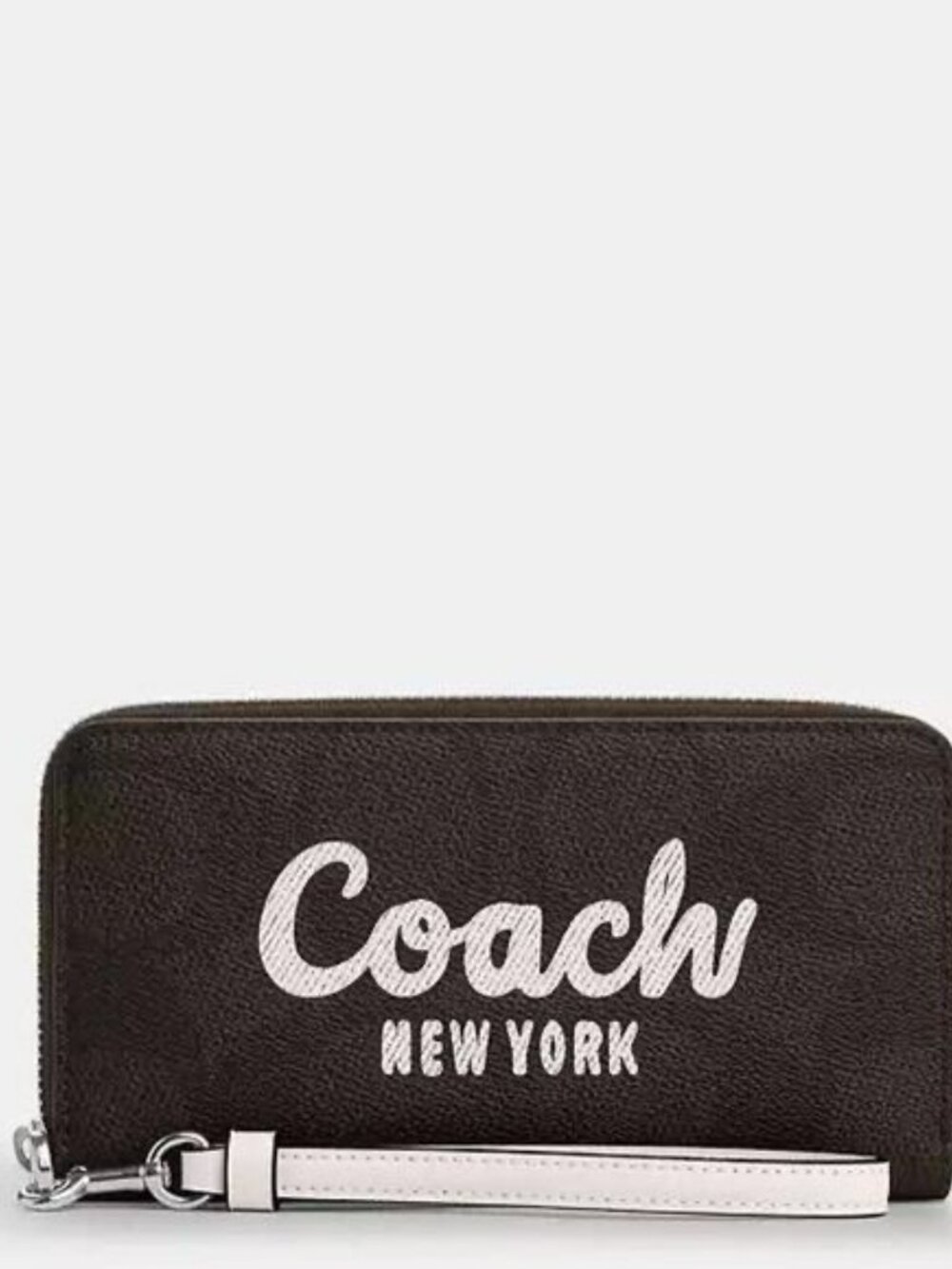 coach Long Zip Around Wallet In Signature Canvas With Coach Graphic cz330